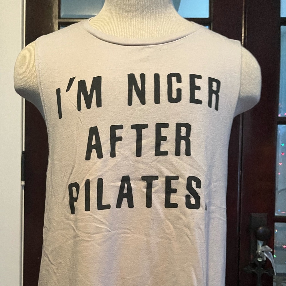 Bella Canvas Workout Tank — I'm nicer after Pilates. — size M